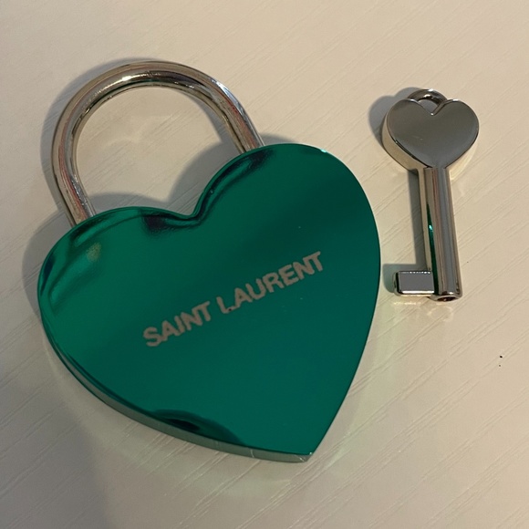 Saint Laurent Jewelry - Green Saint Laurent Heart Lock Charm